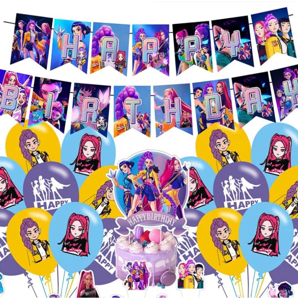 Kpop Demon Hunters Birthday Party Decorations